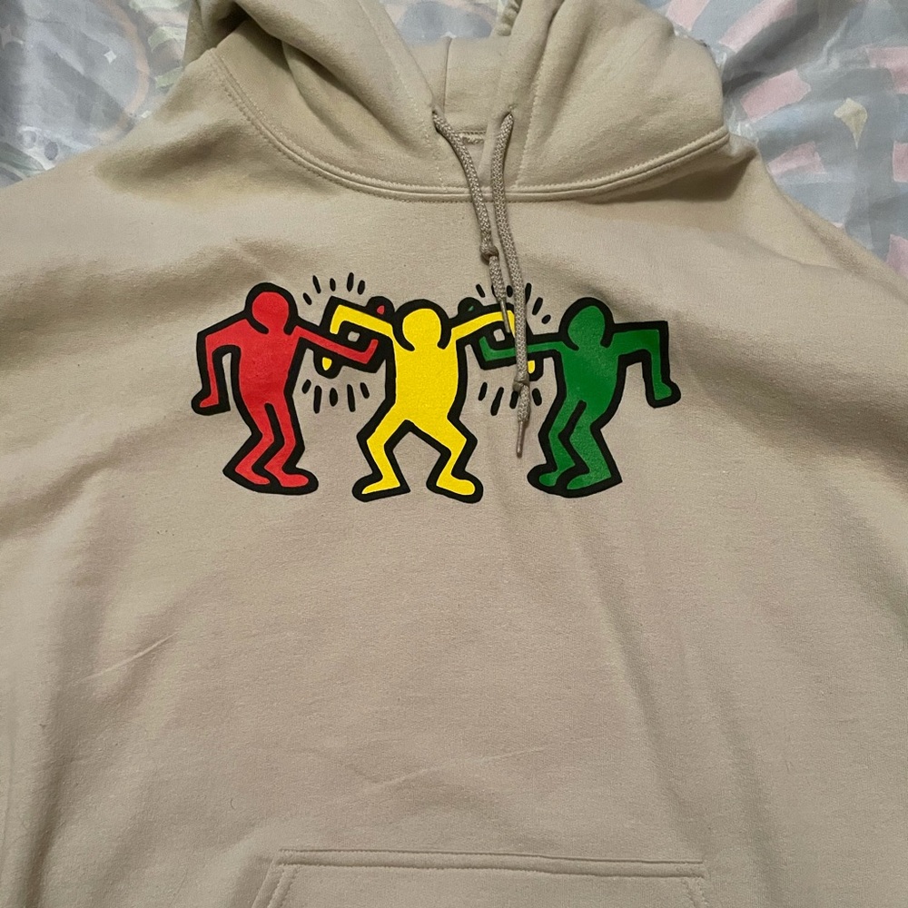 Keith Haring cream hoodie